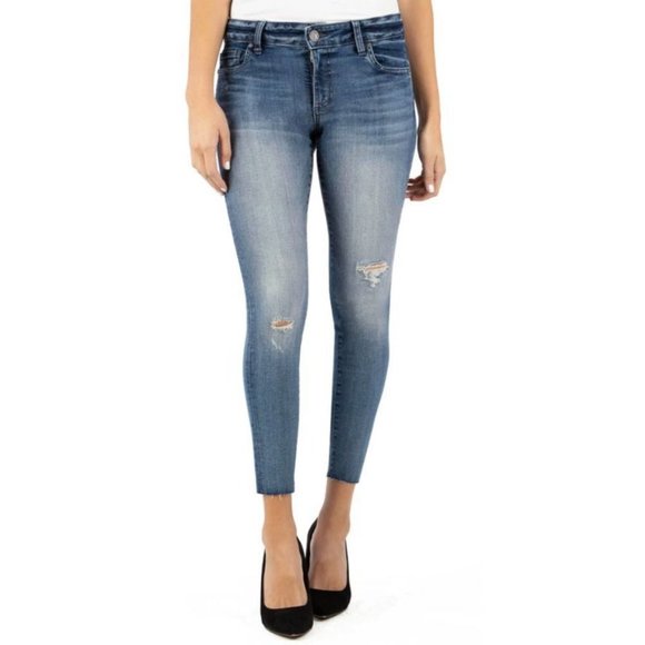 Wit & Wisdom Denim - KUT FROM THE KLOTH CONNIE DESTROYED/DISTRESSED ANKLE SKINNY JEAN- FAMILY/ANTIQUE